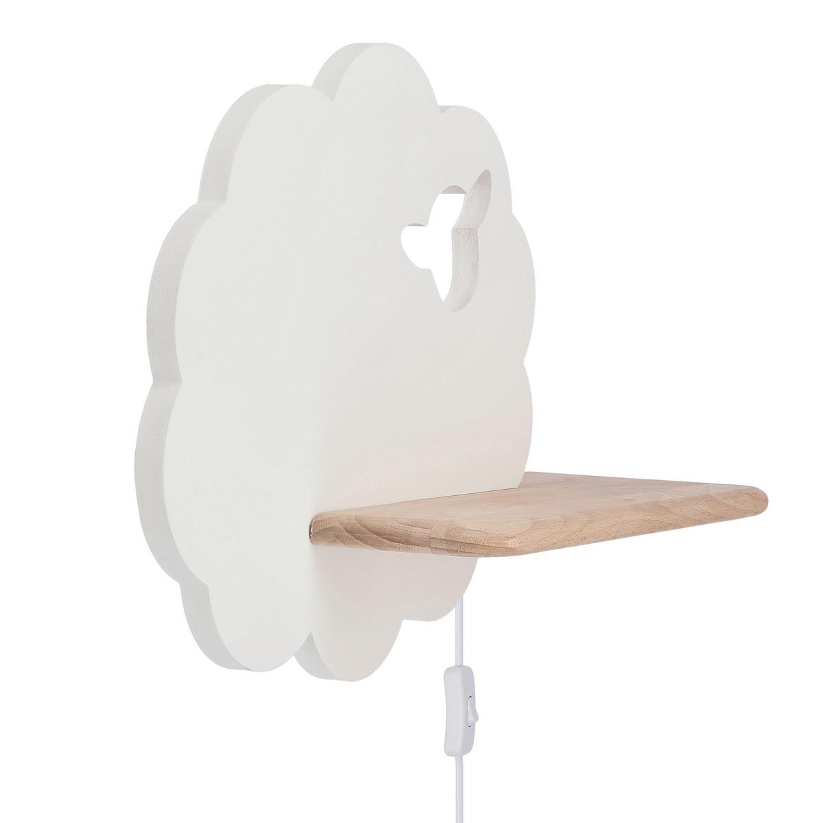 Kinderwandleuchte Sheep - Weiß, Basics, Holz/Holzwerkstoff (36/12/24cm)