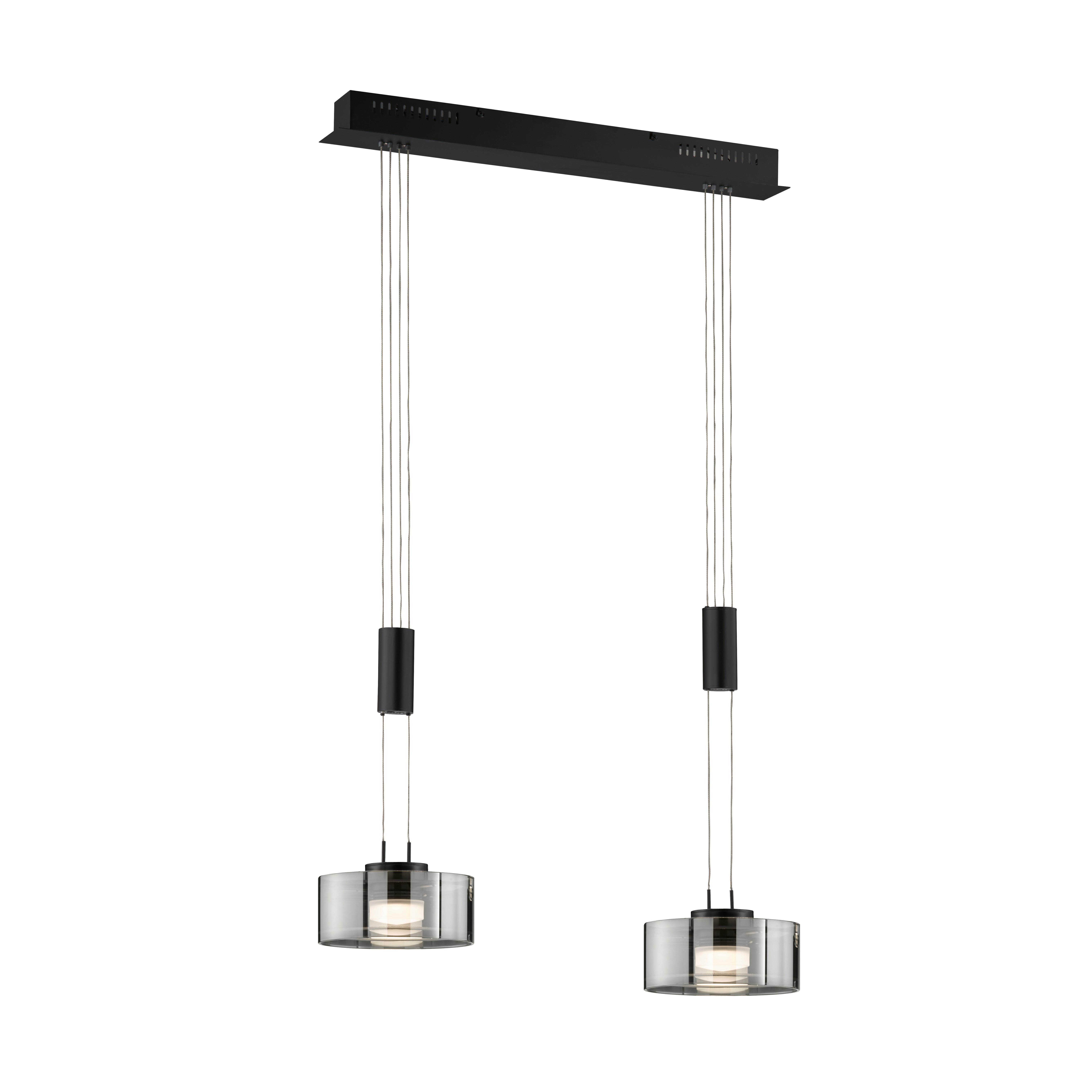 LED-Pendelleuchte 61095 Lavin - Design, Glas/Metall (64/20/160cm) - Fischer & Honsel
