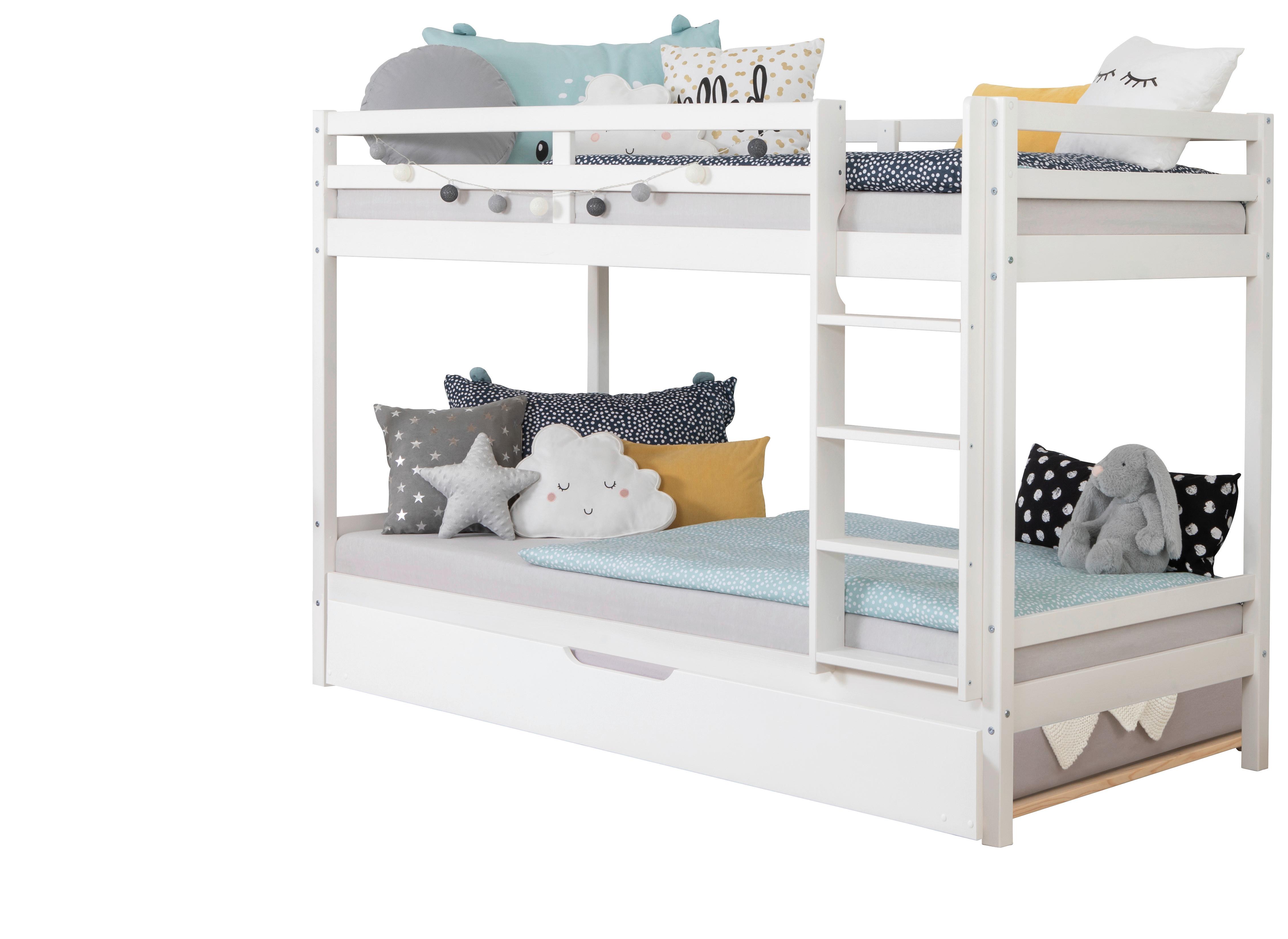 Etagenbett 970521 Rene - Weiß, MODERN, Holz (90/200cm) - MID.YOU