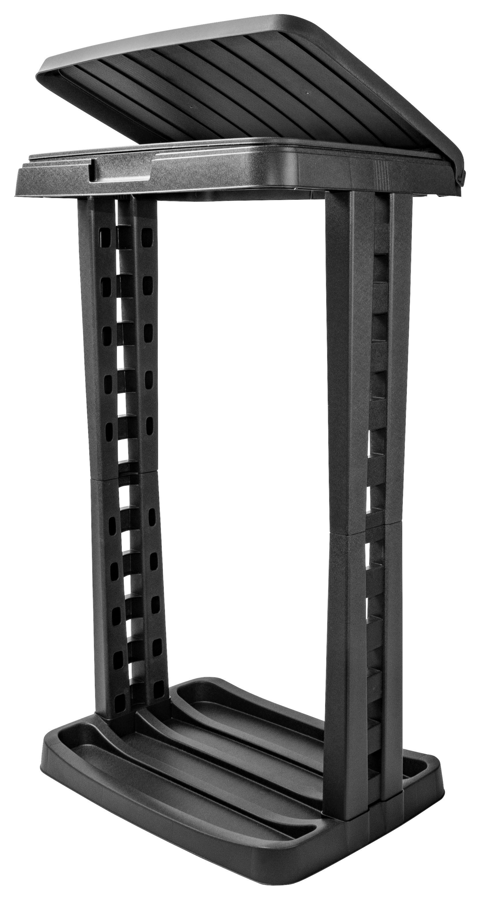 Müllsackständer für 120L Schwarz B: 43 cm - Schwarz, Basics, Kunststoff (43/43/73cm)