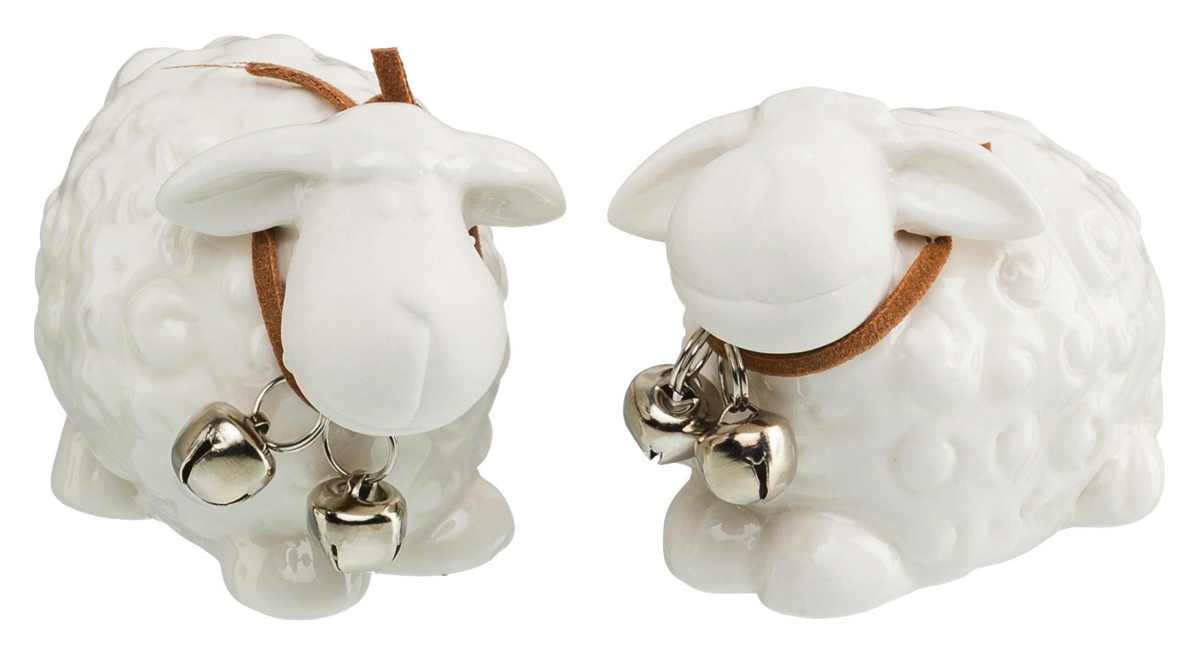 Ovce Dekorační Mr Bell I - bílá, Basics, keramika (7,8/4,7/5cm)