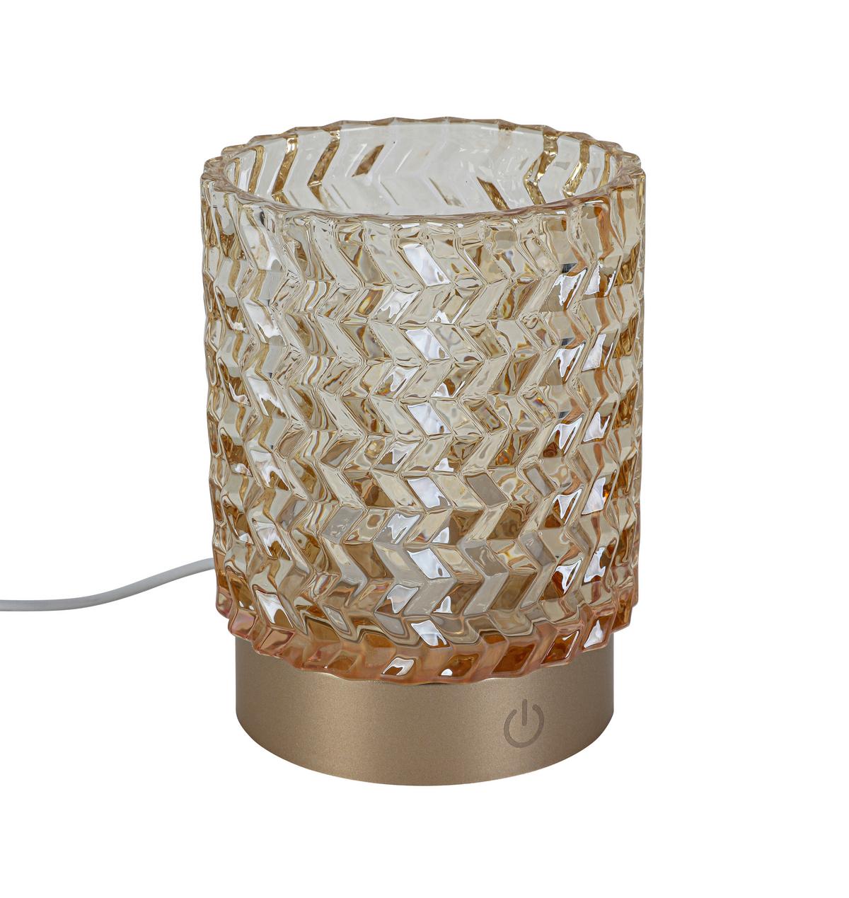 STOLNÍ LAMPA NA BATERIE AMBU - jantarové barvy/cappuccino, Moderní, kov/plast (11/14,5cm) - Mömax