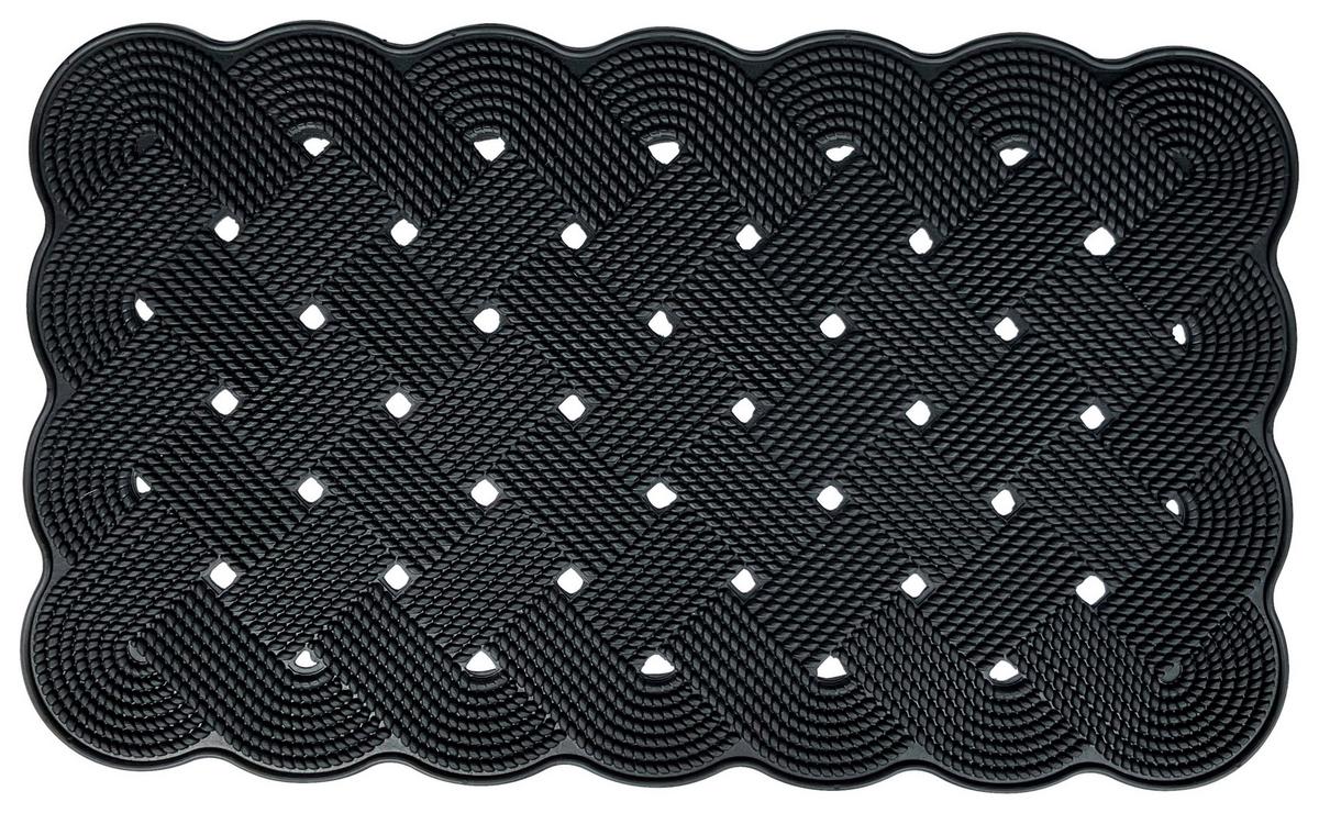 Fußmatte Türmatte Outdoor Gummi & Noppen wetterfest schwarz rechteckig  40x60 cm kaufen