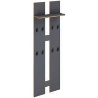 Wandgarderobe Salia Anthrazit/honigeiche - Honigeiche/Anthrazit, Design, Holzwerkstoff (57/170/20cm) - MID.YOU