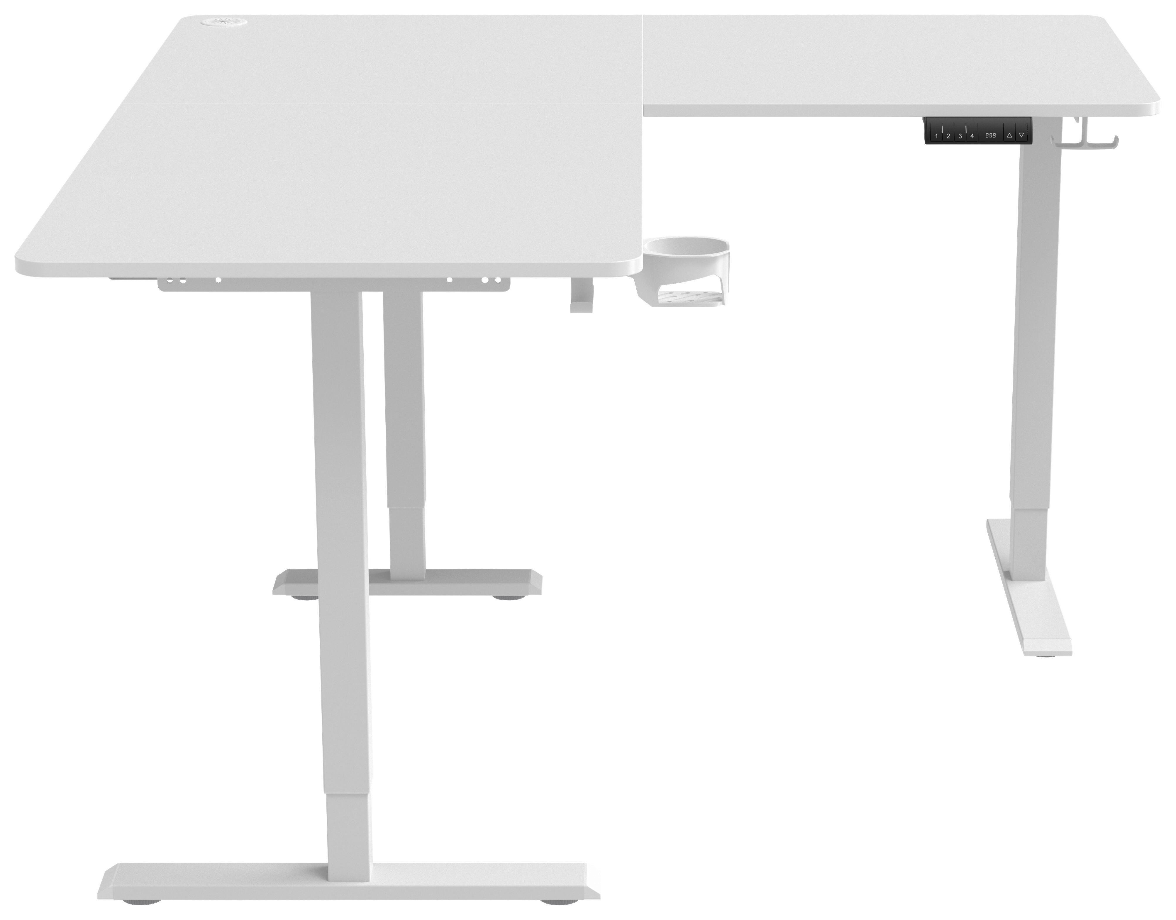 Eckschreibtisch Nimi Weiß B: 160cm - Weiß, MODERN, Holzwerkstoff/Kunststoff (160/140/72-117cm) - Livetastic
