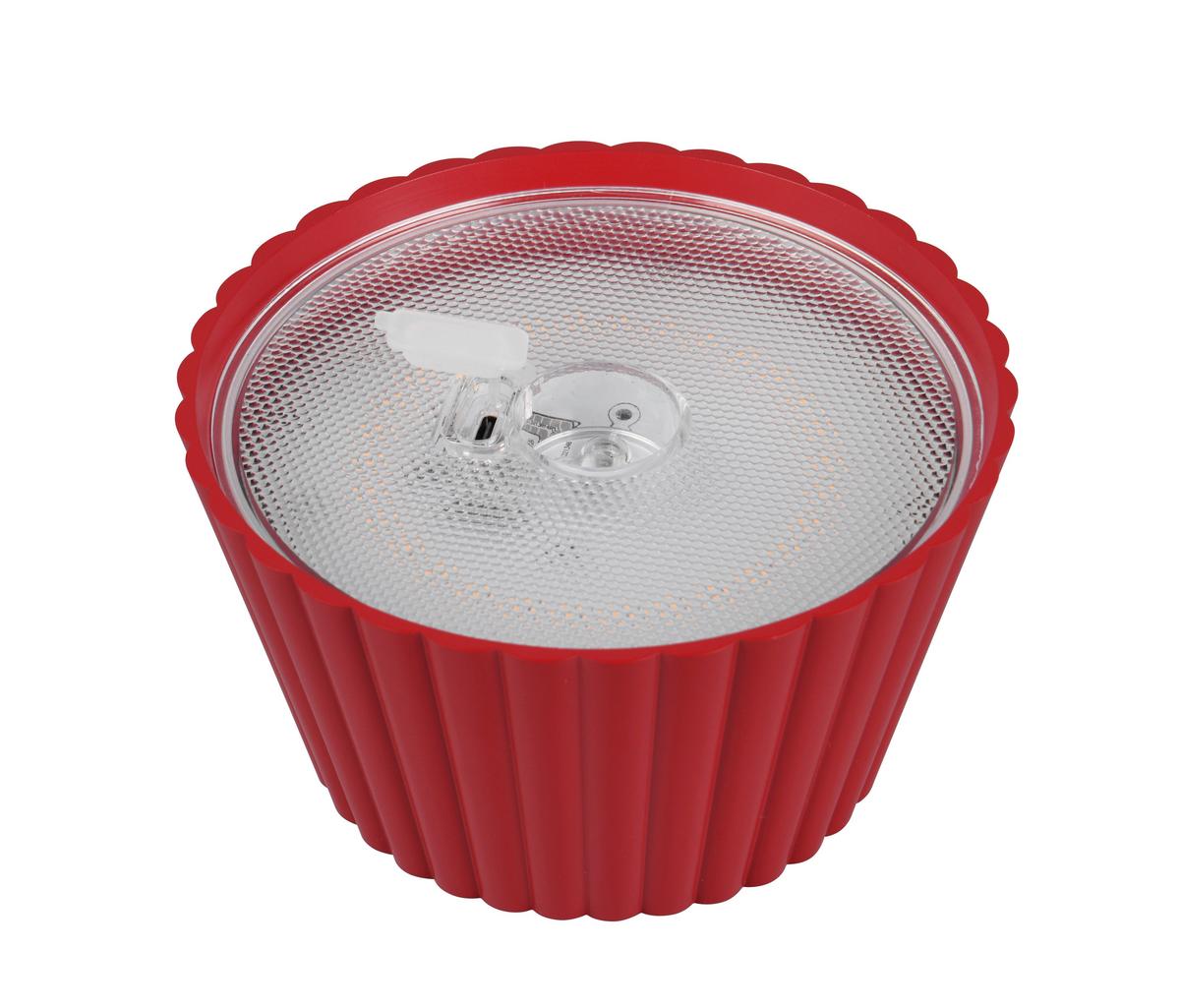 Akku-tischleuchte R57706110 Suarez - Rot, Trend, Metall (13,5/39cm)