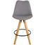 Barhocker Candy Stoff Hellgrau - Hellgrau/Naturfarben, MODERN, Holz/Textil (49/113,5/56cm) - Ombra Barhocker Candy Stoff Hellgrau - Hellgrau/Naturfarben, MODERN, Holz/Textil (49/113,5/56cm) - Ombra