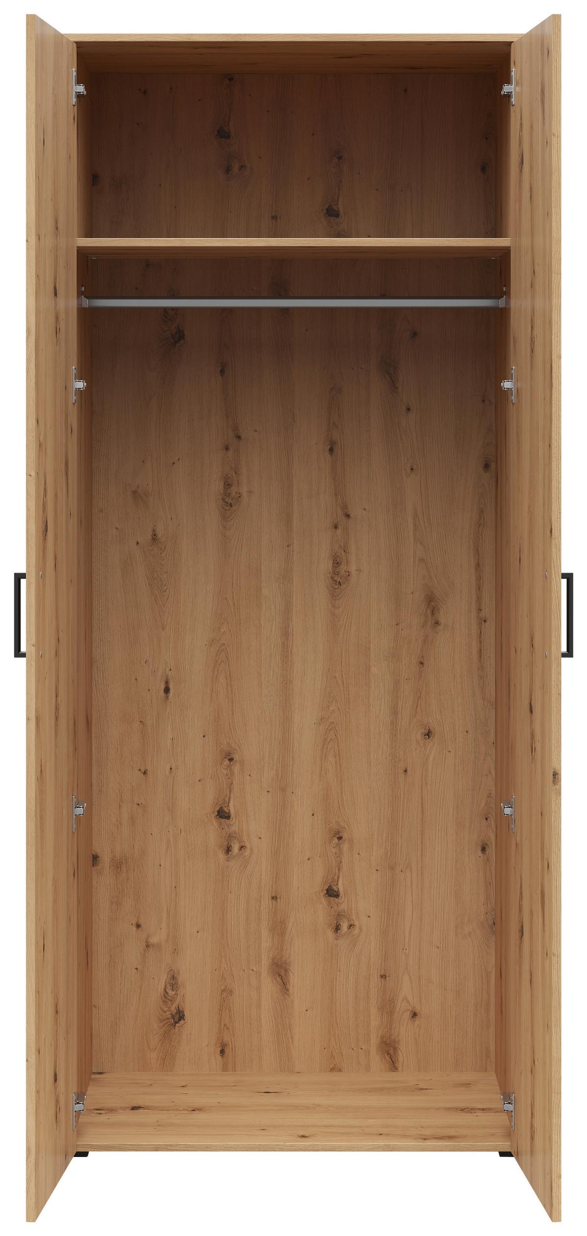 SKRIŇA Multistauraum - čierna/dub artisan, Modern, kompozitné drevo/plast (80/195/52cm)