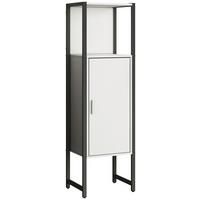 Midischrank Edino - Schwarz/Weiß, MODERN, Holzwerkstoff/Metall (33/114/30cm) - MID.YOU