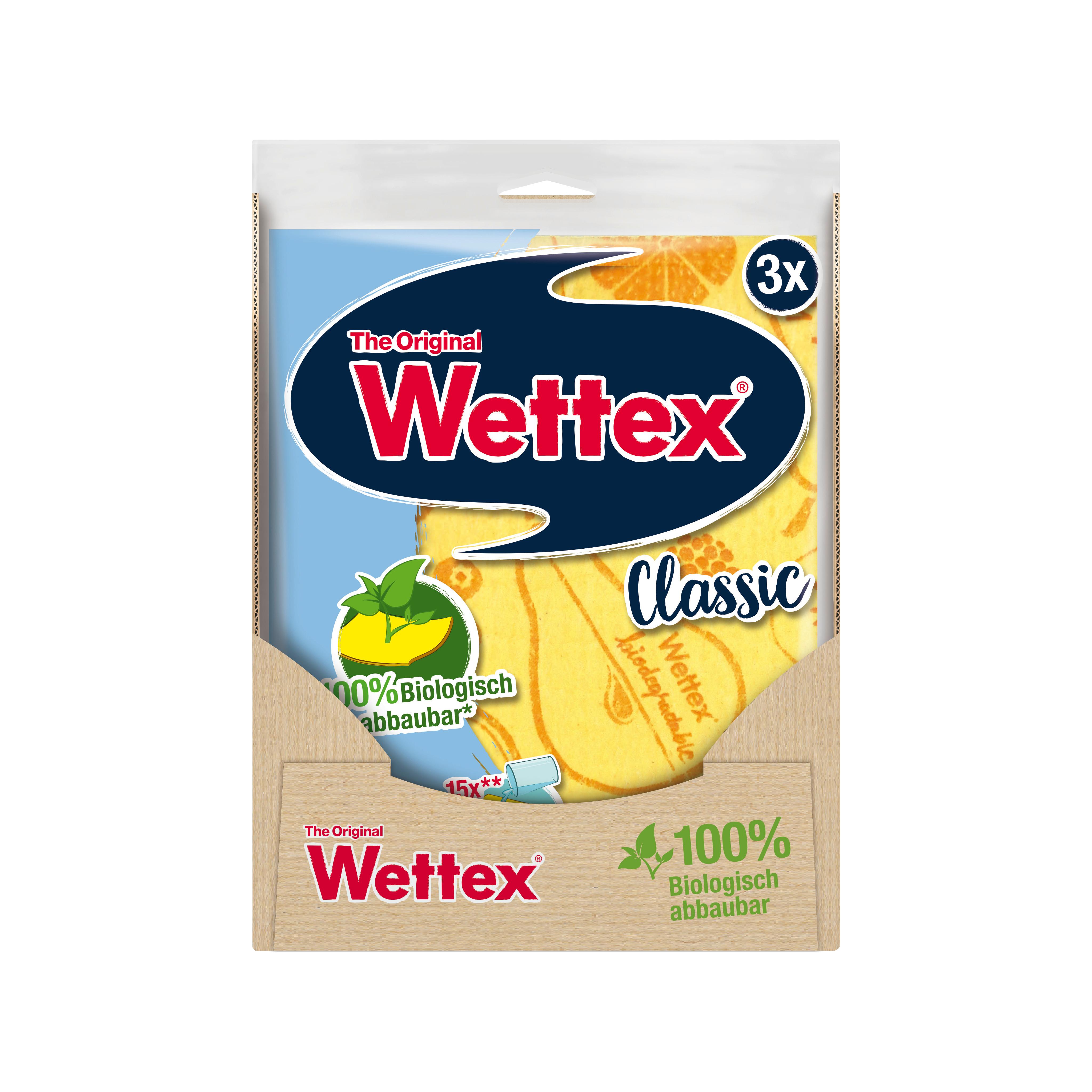 Schwammtuch Wettex 3er - Hellgelb, Basics, Textil (18/22/0,1cm) - Wettex