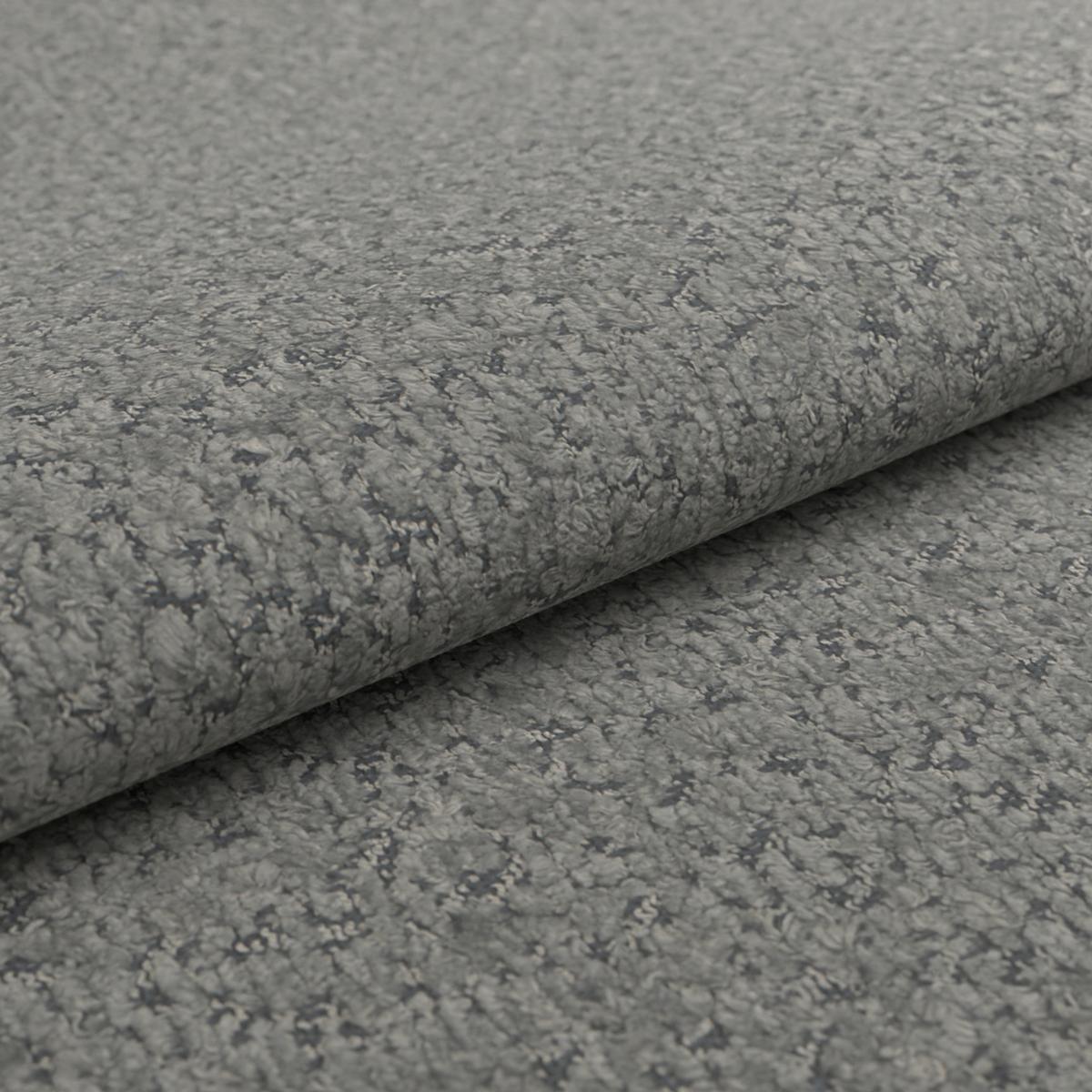 Eckbank Grau Polyester/Eisen Terri ca. 150x190 cm - Schwarz/Grau, MODERN, Textil/Metall (150/190cm) - MID.YOU