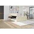 Boxspringbett mit Topper und Bettkasten 180x200 cm Medino - Champagner, KONVENTIONELL, Holz/Holzwerkstoff (180/200cm) - Luca Bessoni