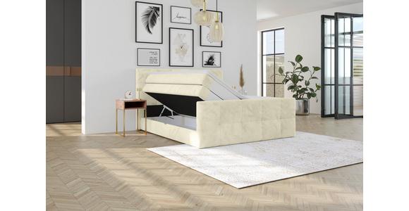 Boxspringbett mit Topper und Bettkasten 180x200 cm Medino - Champagner, KONVENTIONELL, Holz/Holzwerkstoff (180/200cm) - Luca Bessoni