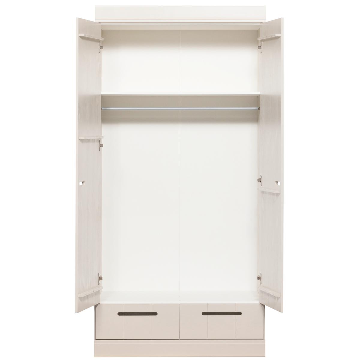 DREHTÜRENSCHRANK Connect Grau B: 94cm - Grau, Basics, Holz (94/195/53cm) - MID.YOU