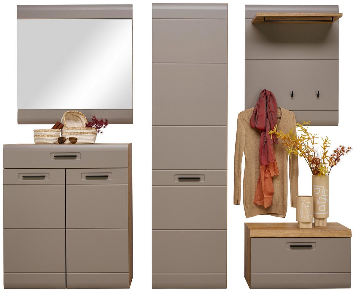Garderobenschrank Auris Eichefarben B: 52 Cm - Eichefarben/Grau, MODERN (52/204,2/37,1cm) - Luca Bessoni