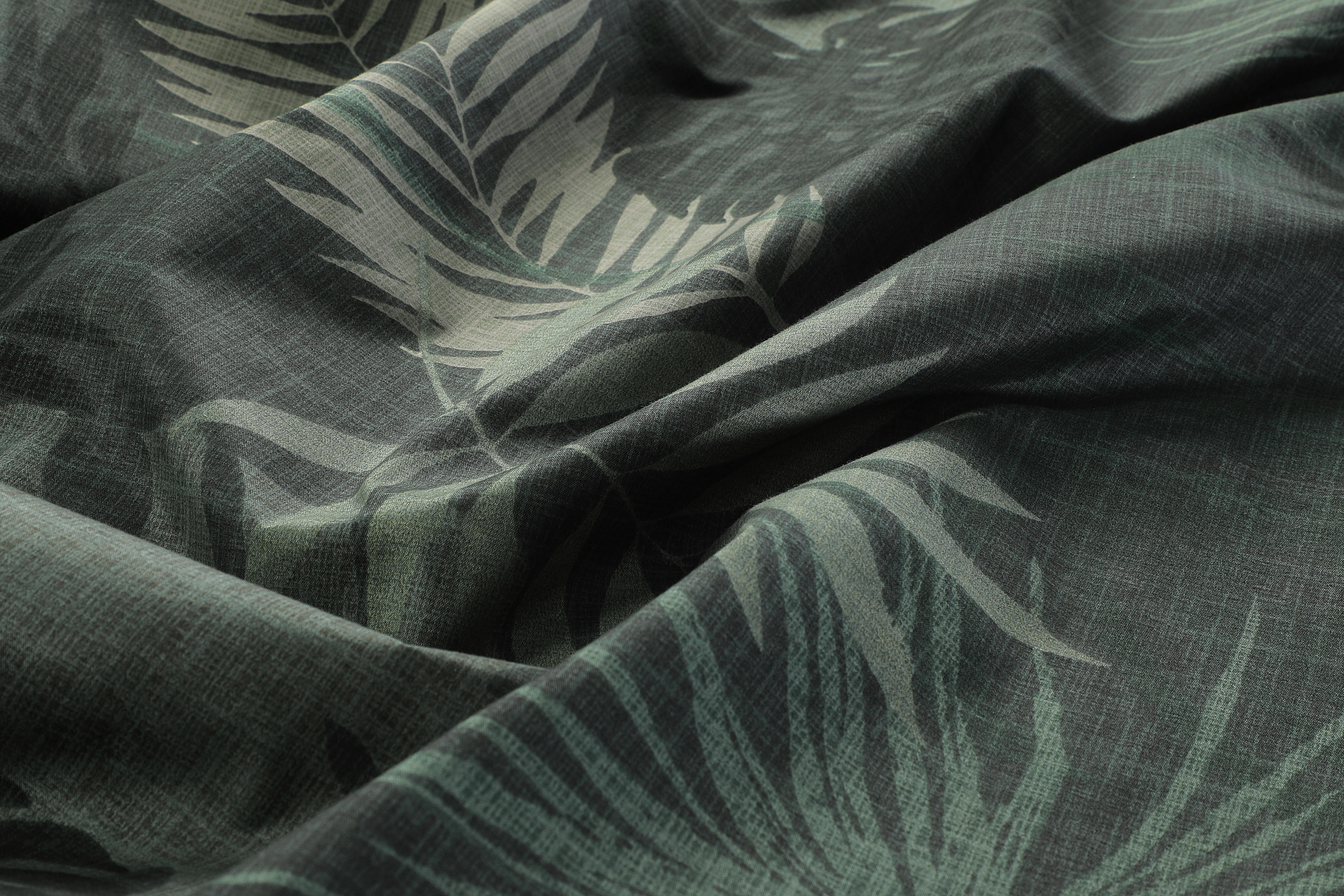 Bettwäsche Jolanda - Dunkelgrün/Greige, MODERN, Textil (140/200cm) - Luca Bessoni