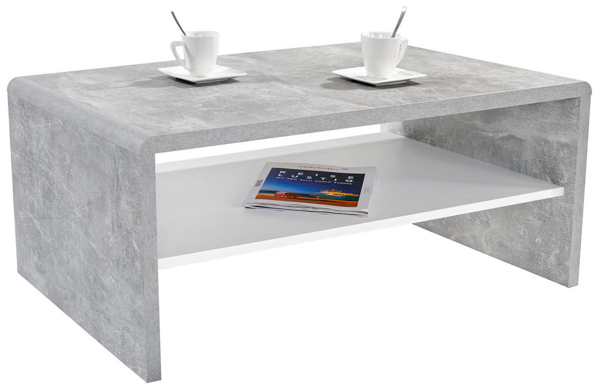 KONFERENČNÍ STOLEK Cala Luna - šedá/bílá, Moderní, kompozitní dřevo (100/40/59cm)