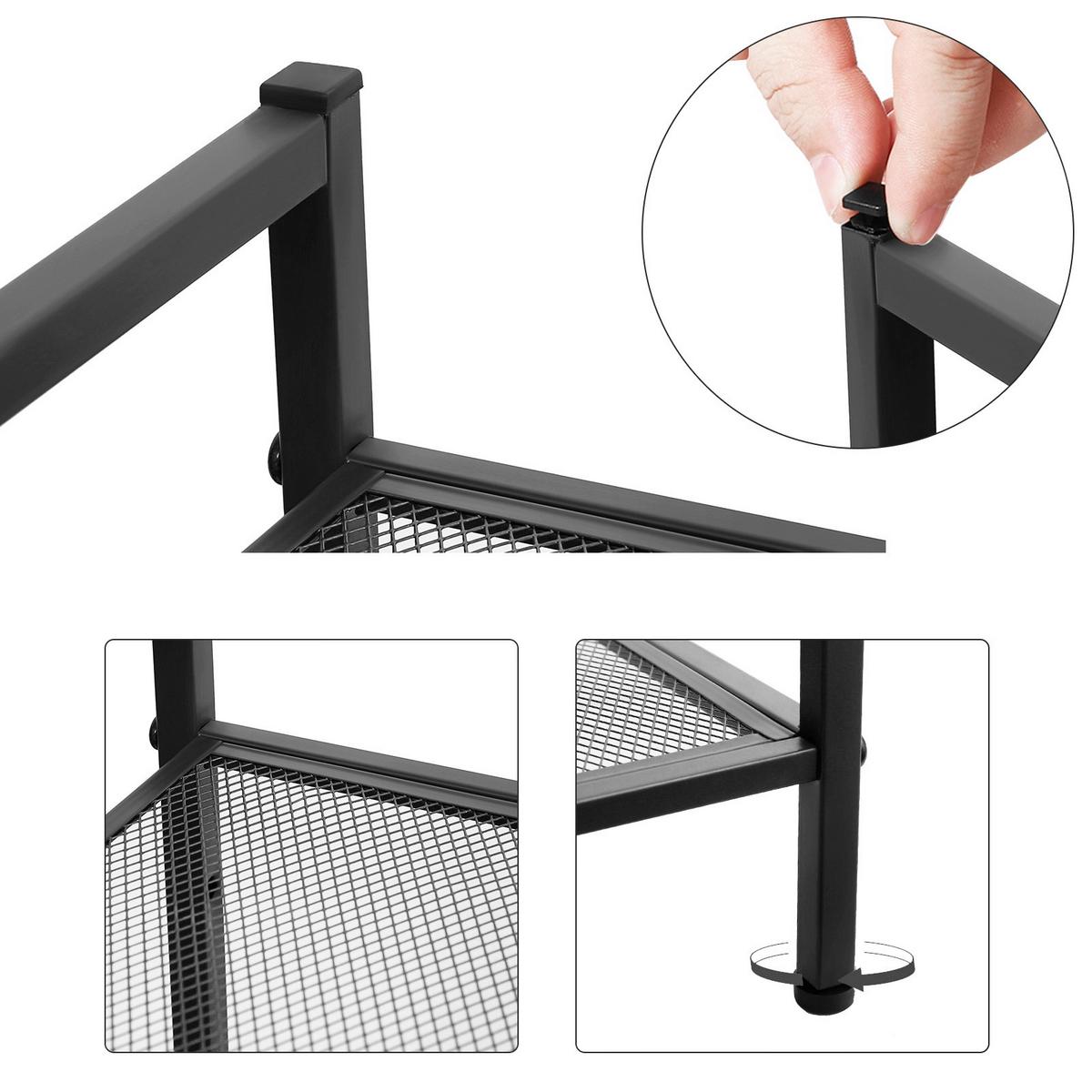 Schuhregal Schwarz B: 68,5 cm - Schwarz, Basics, Metall (68,5/53/30cm)