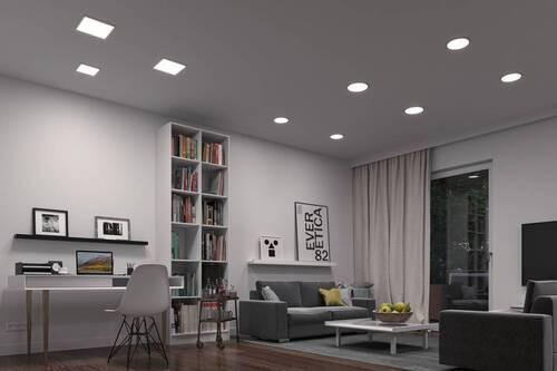 LED-Paneel L: 23 cm dimmbar - Weiß, Design, Kunststoff (23/23cm) - Paulmann