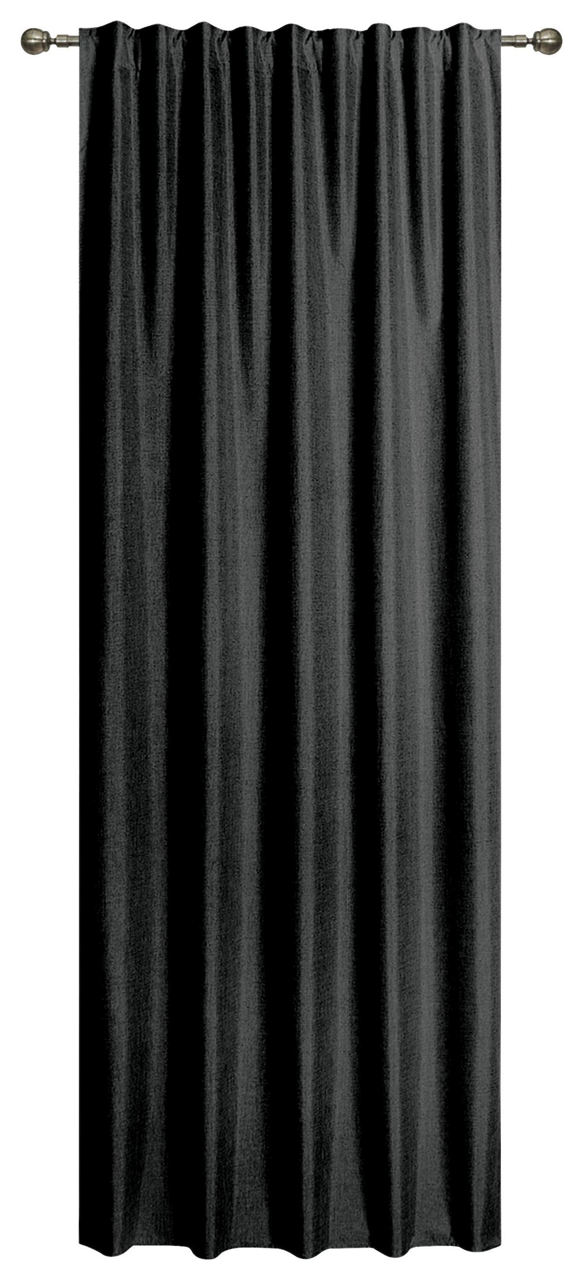 Készfüggöny Ohio Ohio Kb. 140/245cm - fekete, Romantik / Landhaus, textil (140/245cm) - James Wood