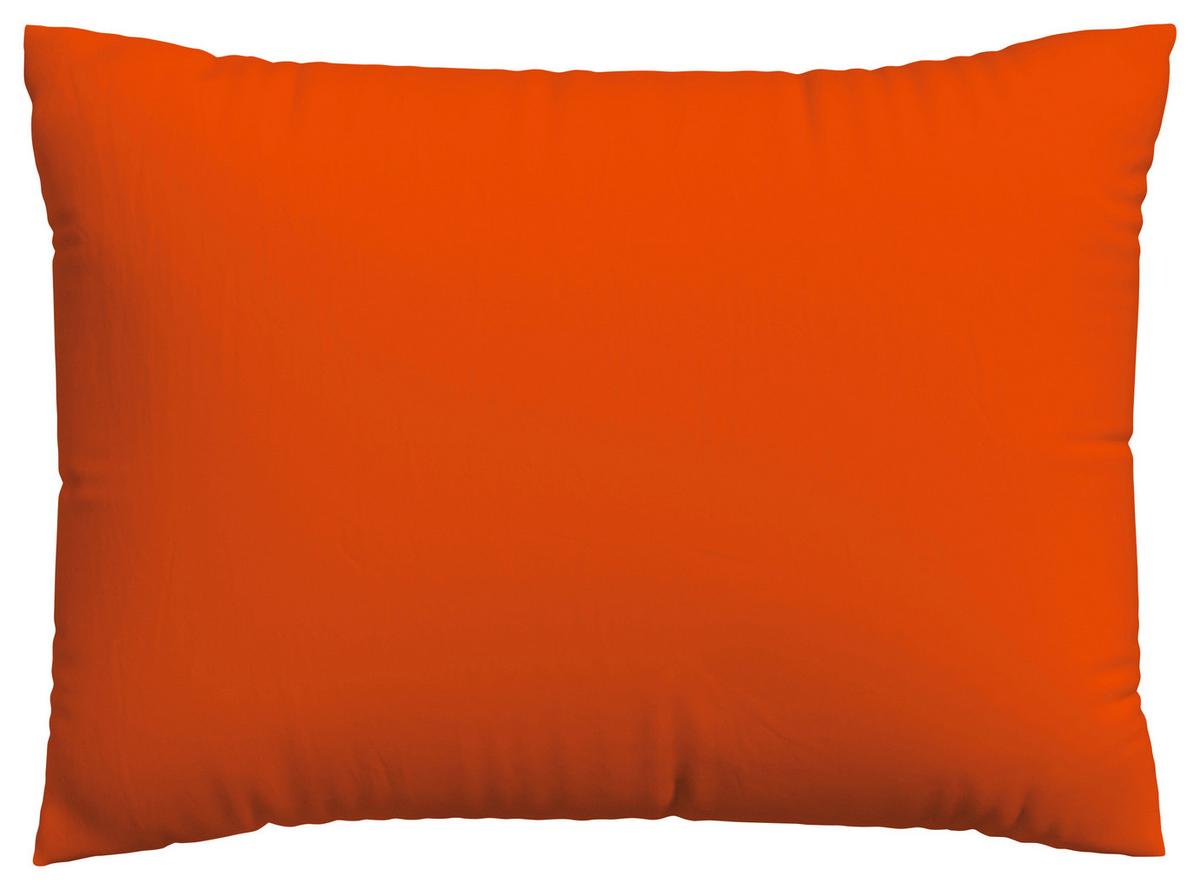 Kopfpolsterbezug Knitted Jersey - Dunkelorange, Basics, Textil (70/90cm) - Schlafgut