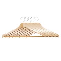 Kleiderblügelset Holz Hellbraun 5 -Teilig. - Hellbraun, Basics, Holz (44,5/1,2/23,5cm) - Kesper