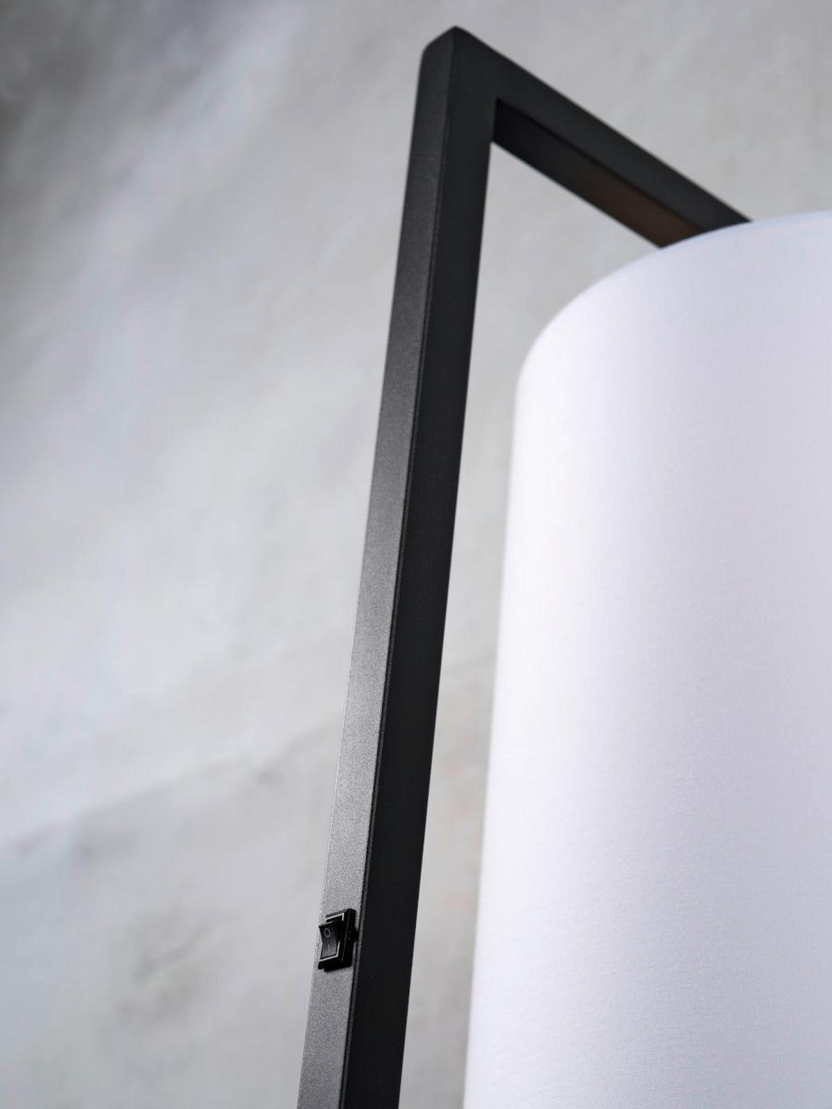 Stehlampe Boston Schwarz/ Dunkelbeige 1-Flammig - Beige/Schwarz, Basics, Textil/Metall (35/160cm) - It's about Romi