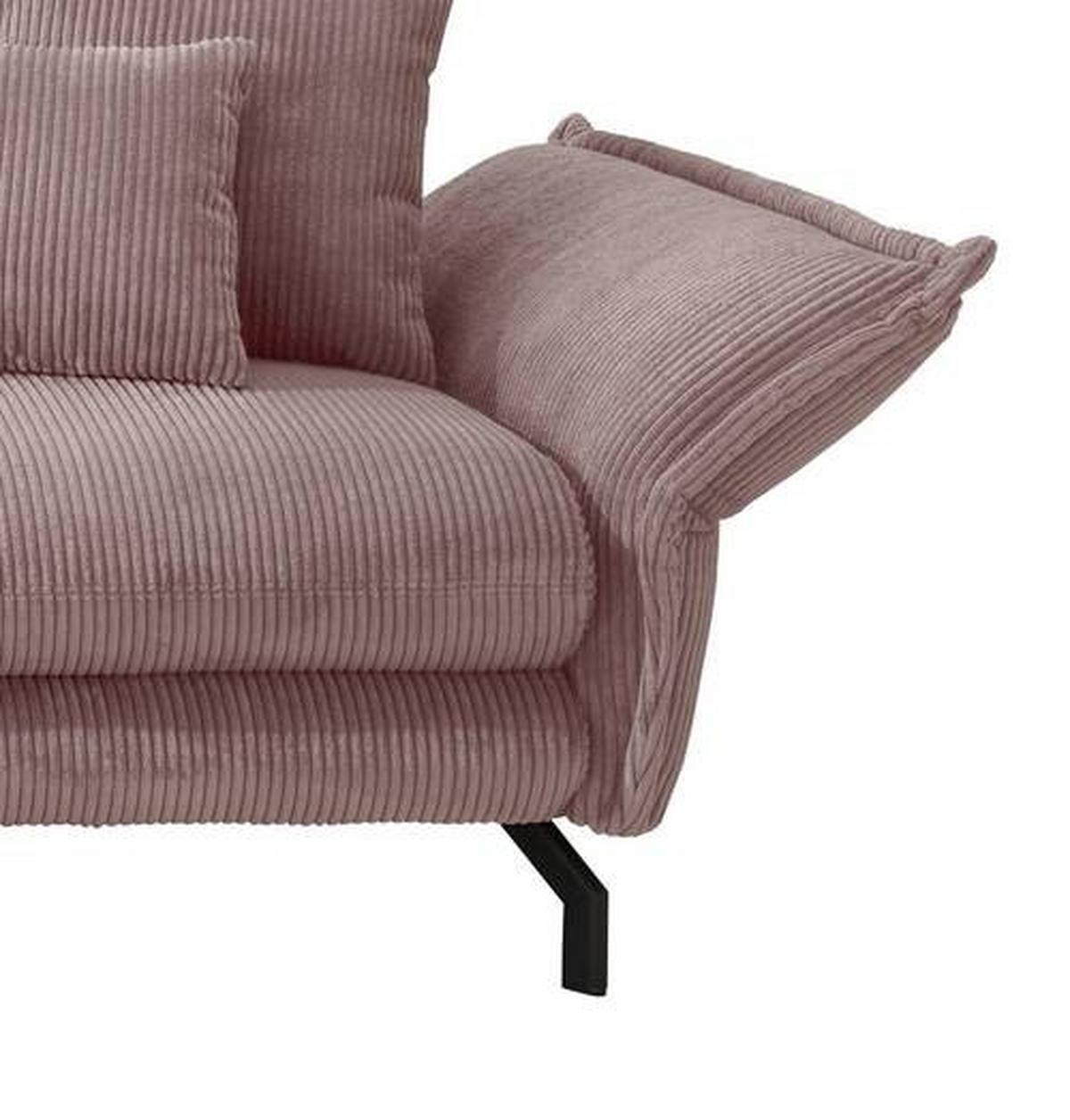 Ecksofa Lava Rosa S: 180/255 cm - Schwarz/Rosa, MODERN, Textil (180/255cm) - Livetastic