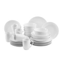 Kombiservice Barca Keramik 6 Personen Geschirr Set Weiß - Weiß, Basics, Keramik - Mäser