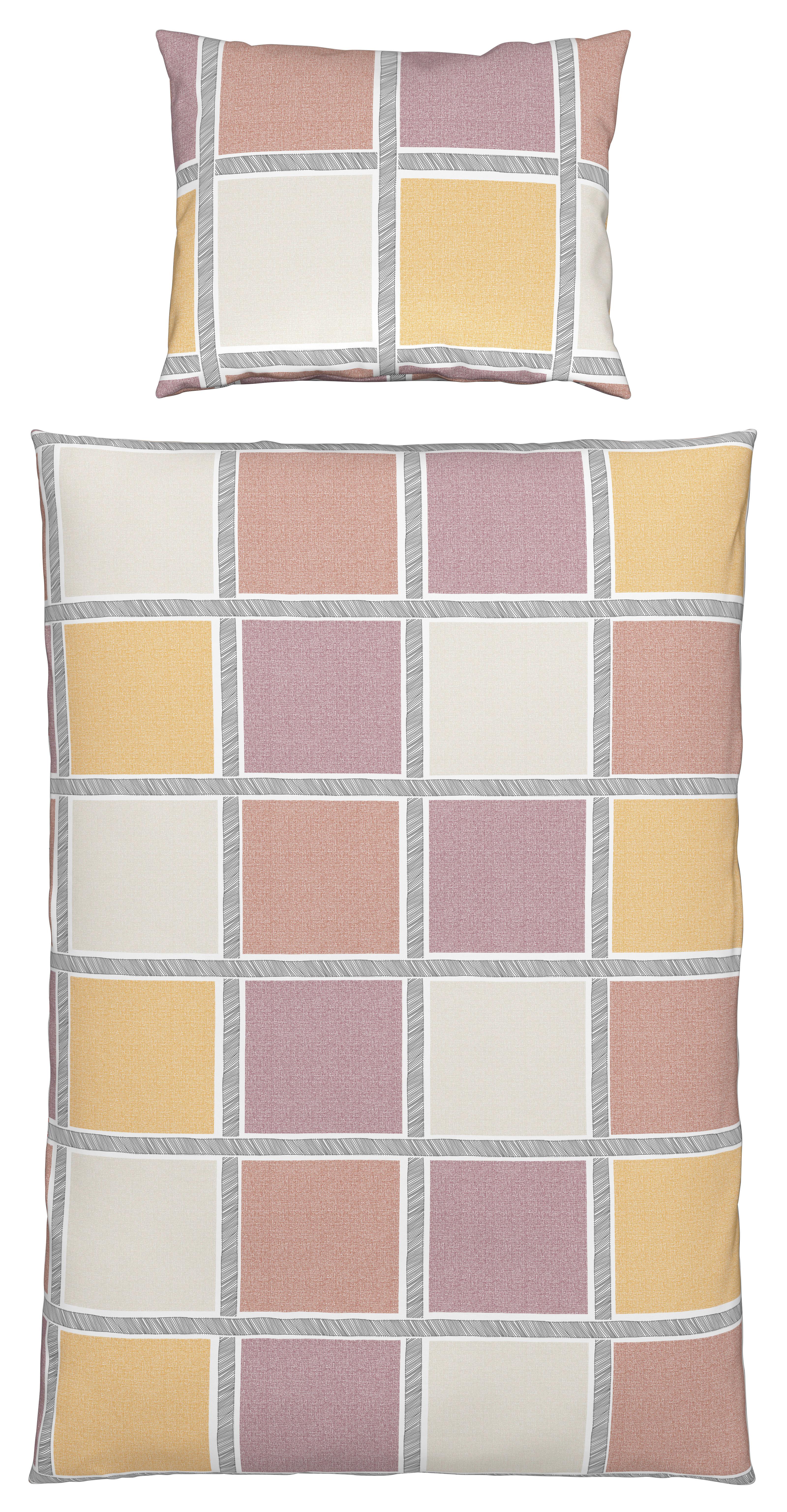 Bettwäsche Kamina - Beere/Orange, MODERN, Textil - Luca Bessoni