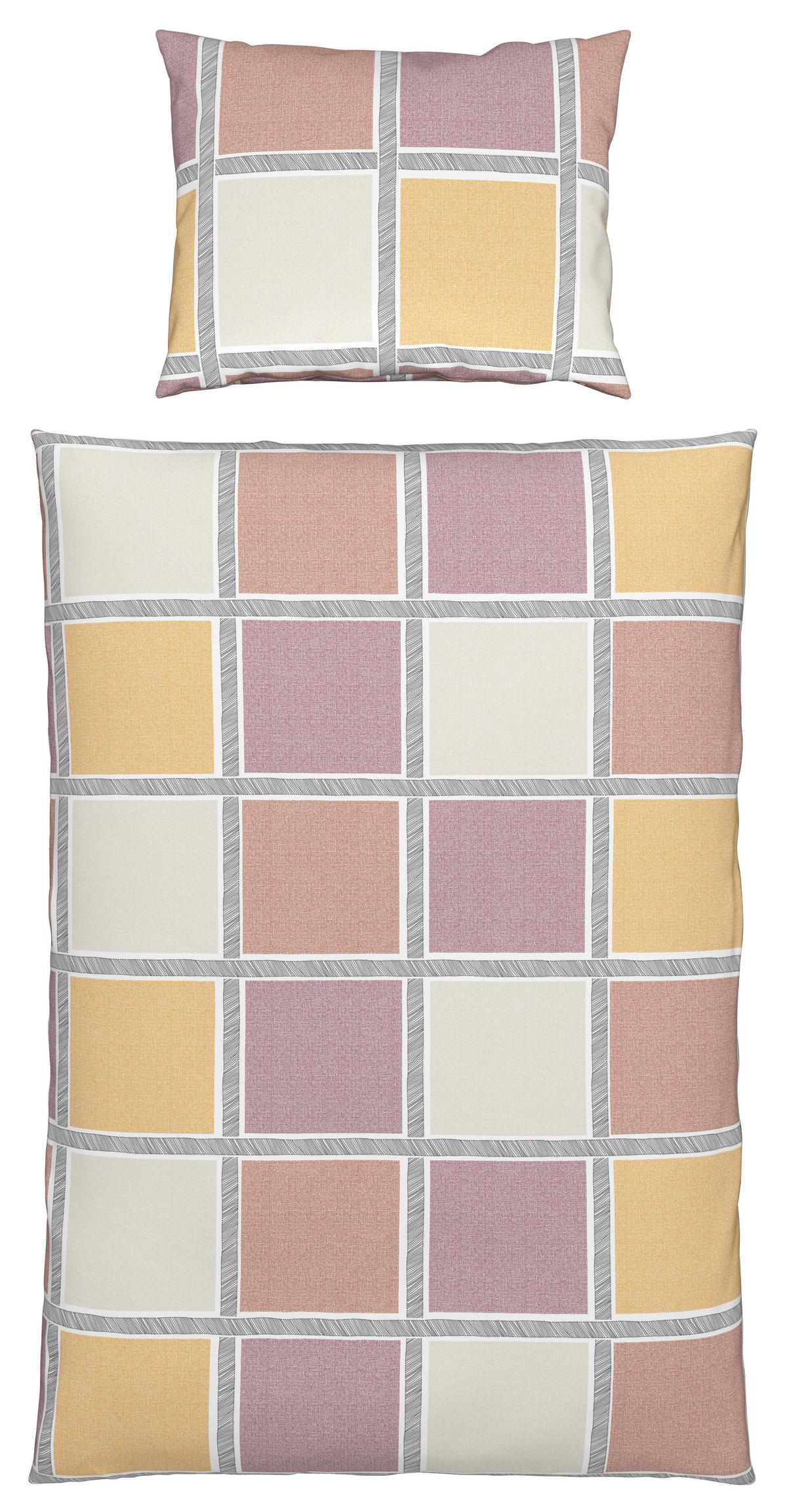 Bettwäsche Kamina - Beere/Orange, MODERN, Textil - Luca Bessoni