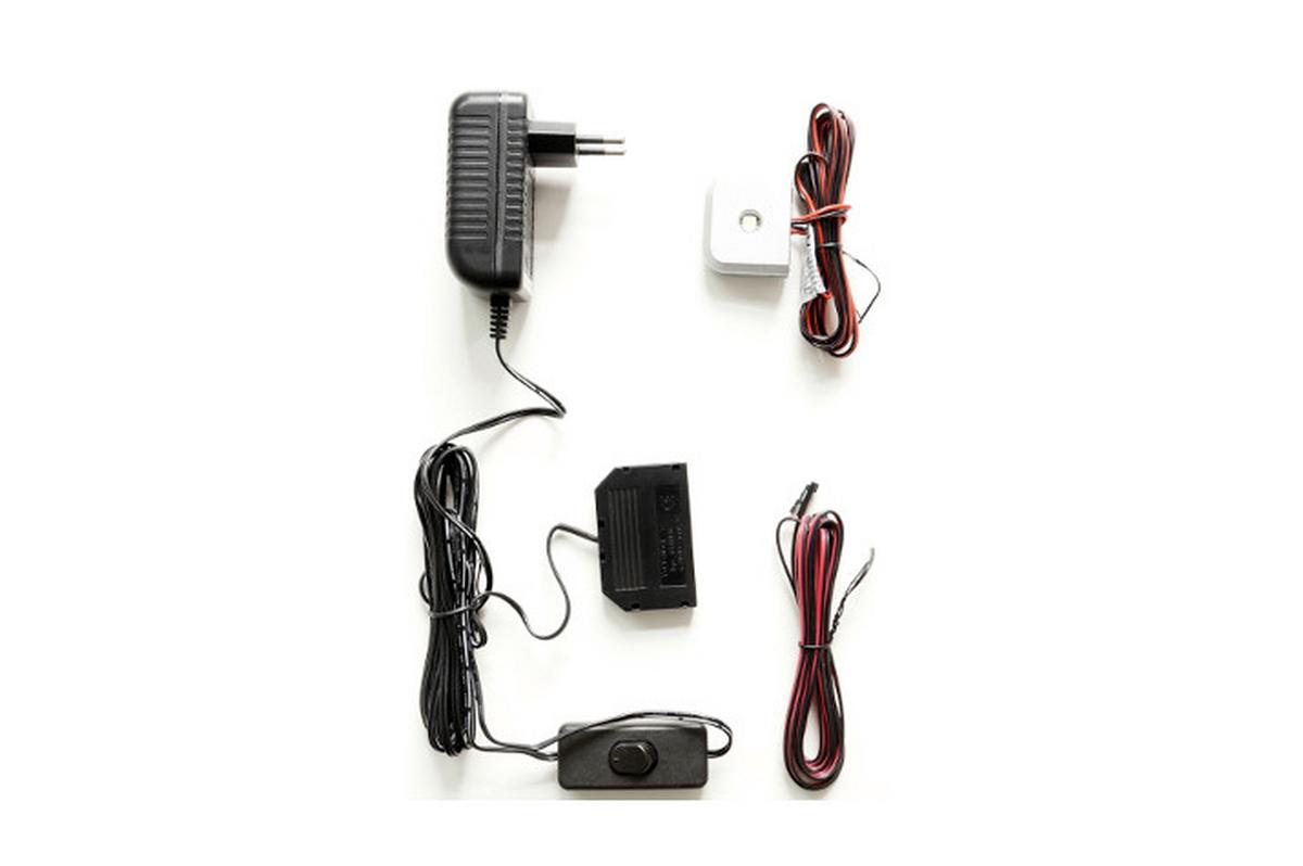 Glasbodenbeleuchtung 1er Set Trento Led Dimmbar - Schwarz, Design, Kunststoff/Metall (4/2/4cm) - Livetastic