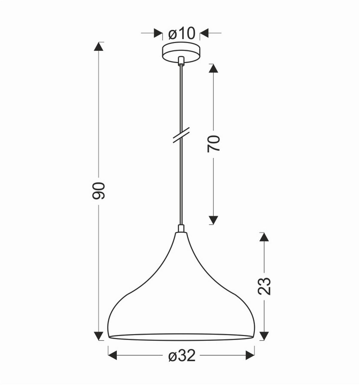 Pendelleuchte 50101270 Viborg - Braun, Design, Metall (32/32/90cm)
