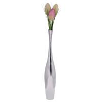Dekoračná váza WOHNLING strieborná - strieborná, Modern, kov (12/75/12cm) - MID.YOU
