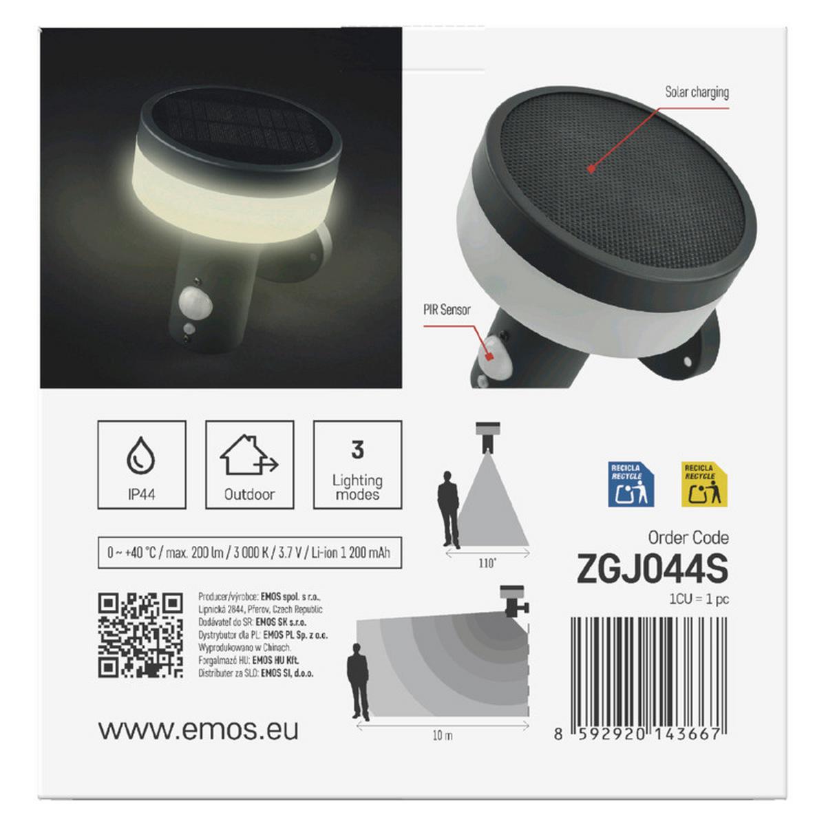 VONKAJŠIE LED SVIETIDLO TERION - antracitová, Modern, kov/plast