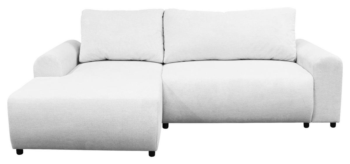 Ecksofa Velo Creme S: 160x250 cm - Creme/Schwarz, Design, Textil (160/250cm) - MID.YOU