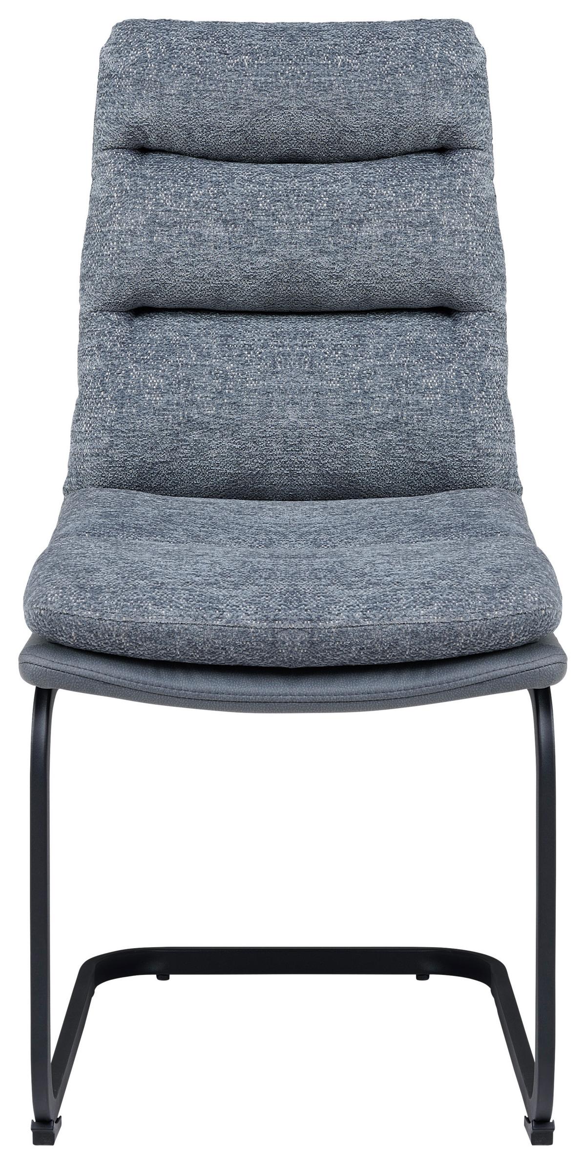 Schwingstuhl Grando - Schwarz/Grau, MODERN, Textil/Metall (45/91.5/62cm) - Livetastic
