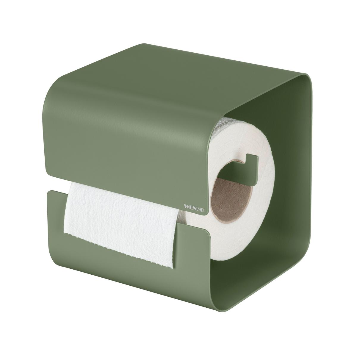 DRŽÁK NA TOALETNÍ PAPÍR TURBO-LOC LIZAN - zelená, Moderní, kov (14/14,5/13,7cm) - Mömax