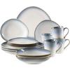 Kombiservice La Sinfonia 4 Personen Geschirr Set - Blau/Weiß, Basics, Keramik (39,5/34,8/35,5cm) - Mäser