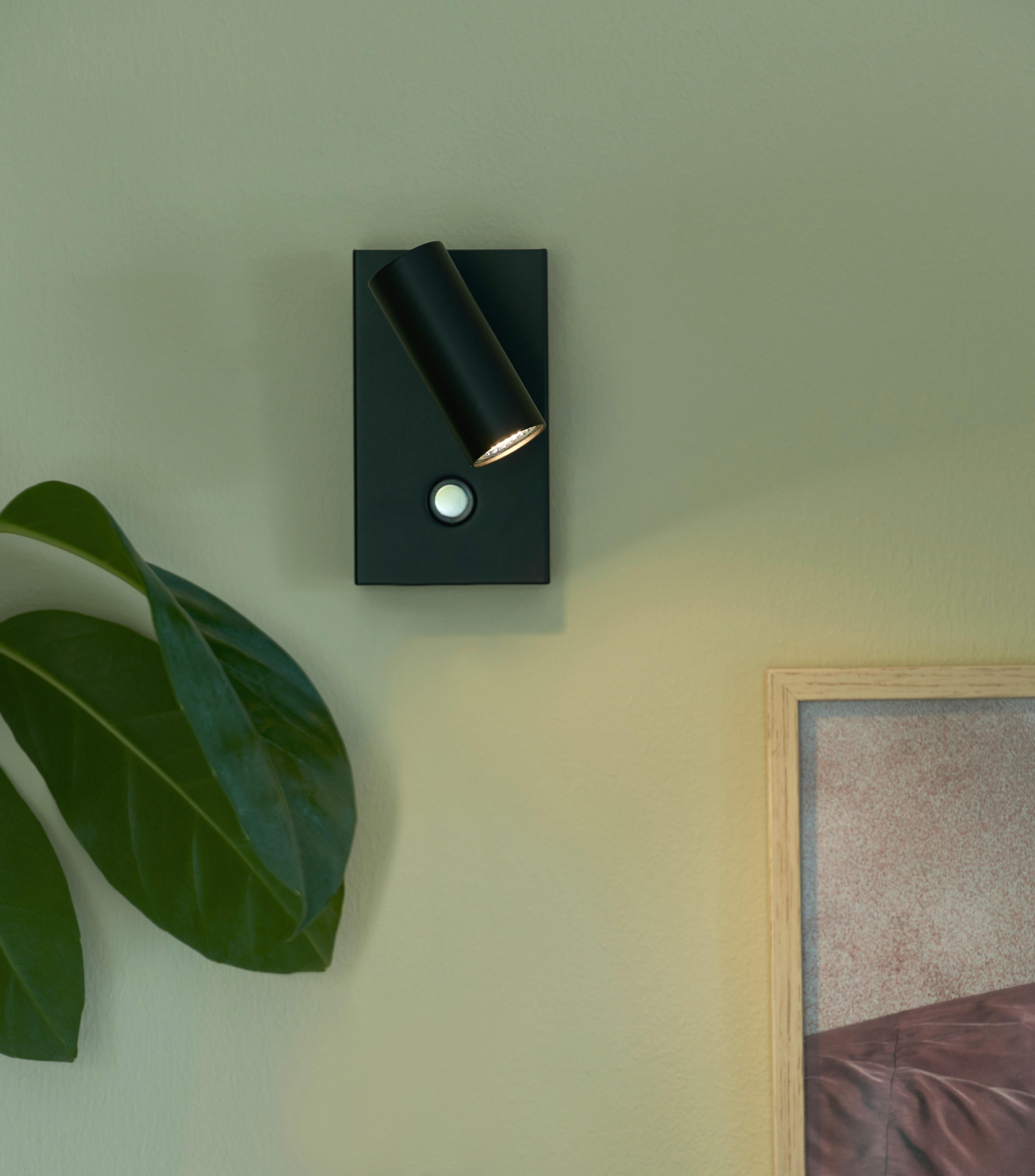 Wandleuchte Omari Schwarz B: 7 cm - Schwarz, Design, Metall (7/12/12cm) - Nordlux