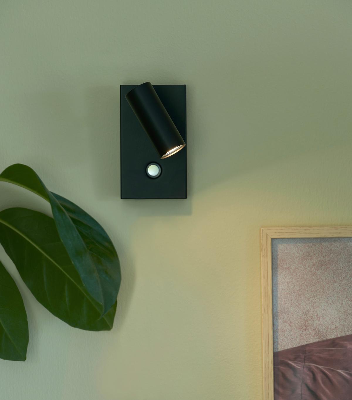 Wandleuchte Omari Schwarz B: 7 cm - Schwarz, Design, Metall (7/12/12cm) - Nordlux