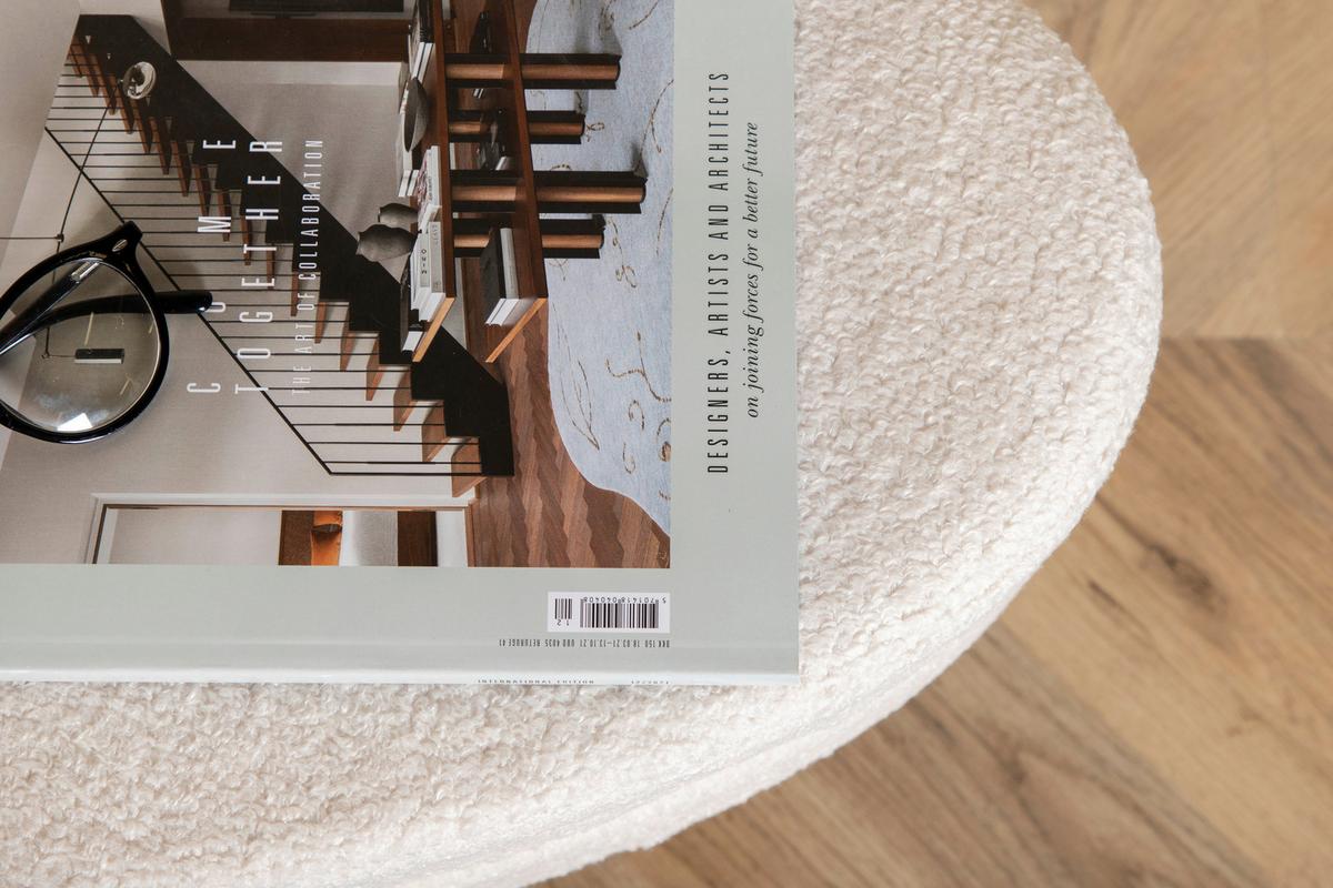 Hockerbank Otto - Schwarz/Weiß, Design, Textil/Metall (100/41/40cm) - Livetastic