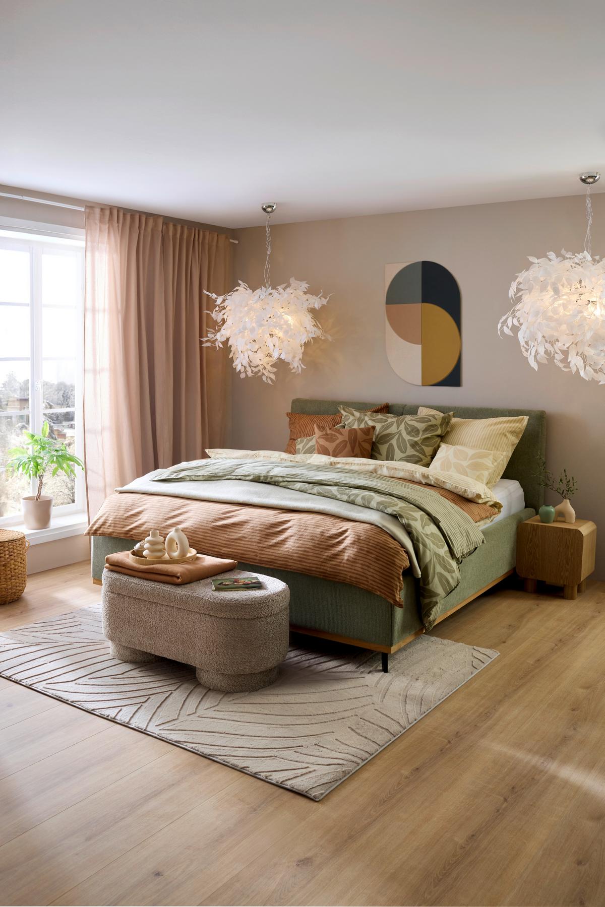 KOŽUŠINOVÝ KOBEREC BLATTA 3 - svetlohnedá, Konventionell, textil (160/220cm) - Mömax