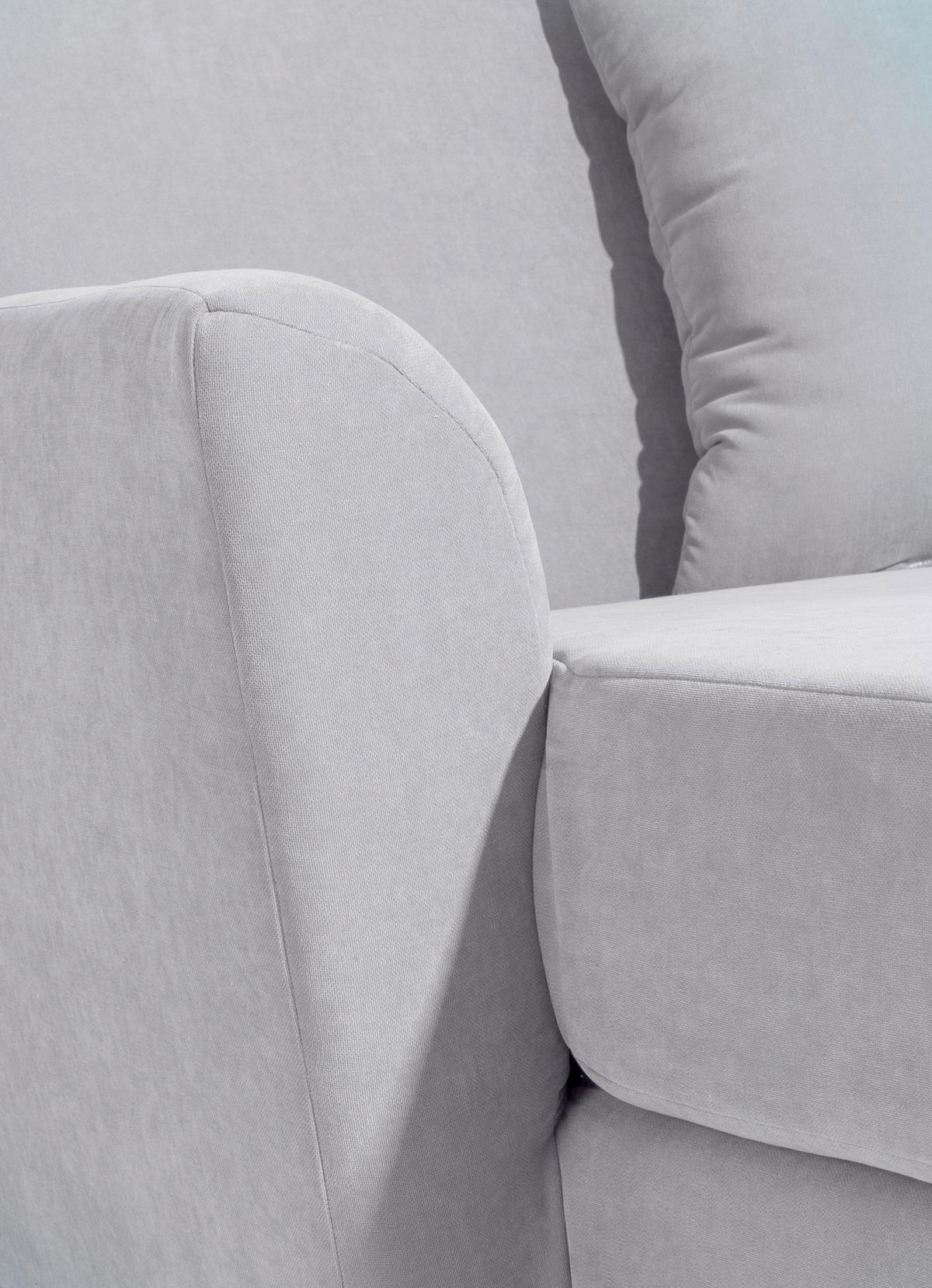 Big Sessel Mit Armlehnen Judith Velours Silberfarben - Silberfarben/Naturfarben, MODERN, Textil (136/107/142cm) - Max Winzer