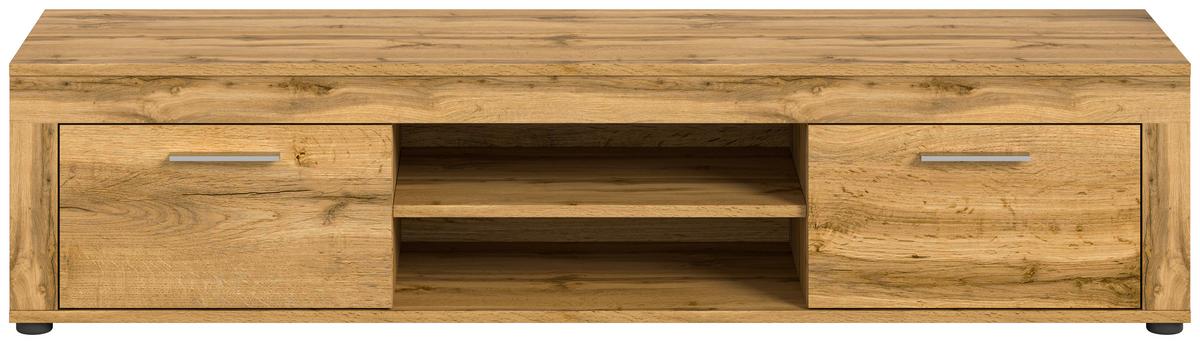 Lowboard Jam Eiche Dekor B: 160 Cm - Eiche Wotan/Schwarz, Design, Holzwerkstoff (160/37/40cm) - MID.YOU