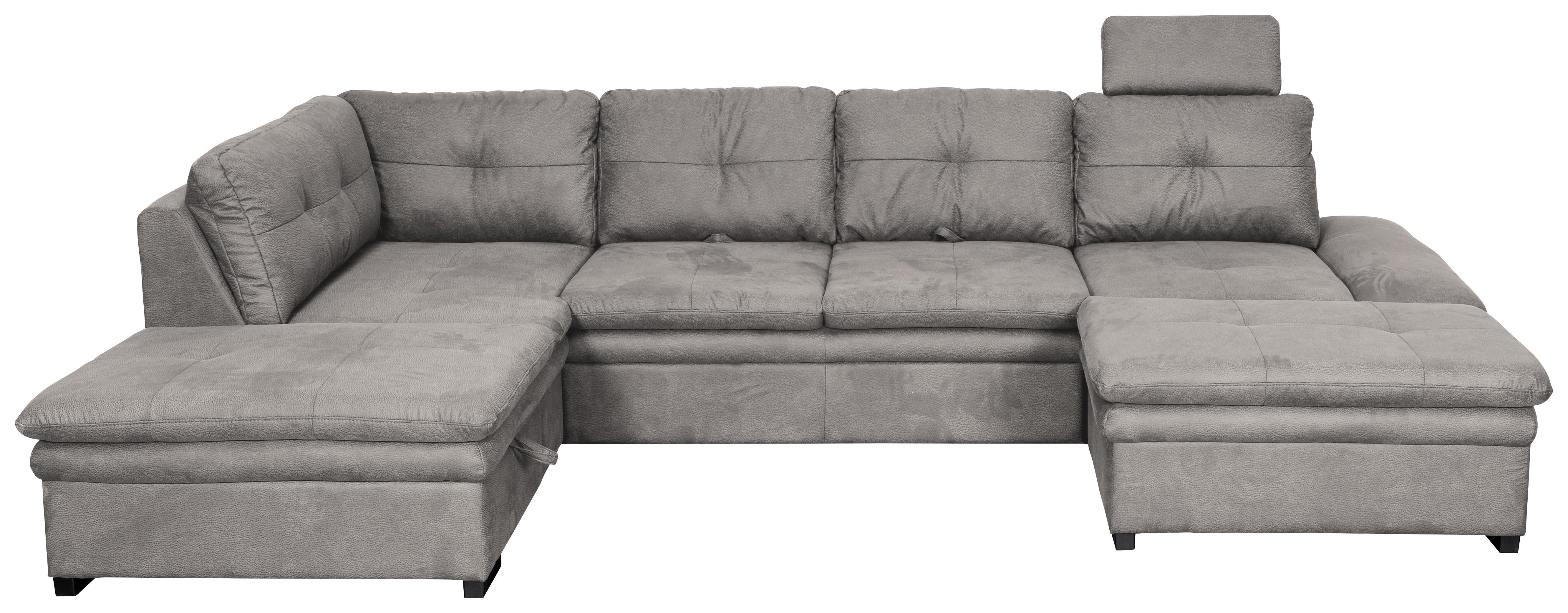 Sedací Souprava U-form Hit - Světlohnědá - barvy stříbra/světle hnědá, Design, textil/plast (210/323cm) - Bessagi Home