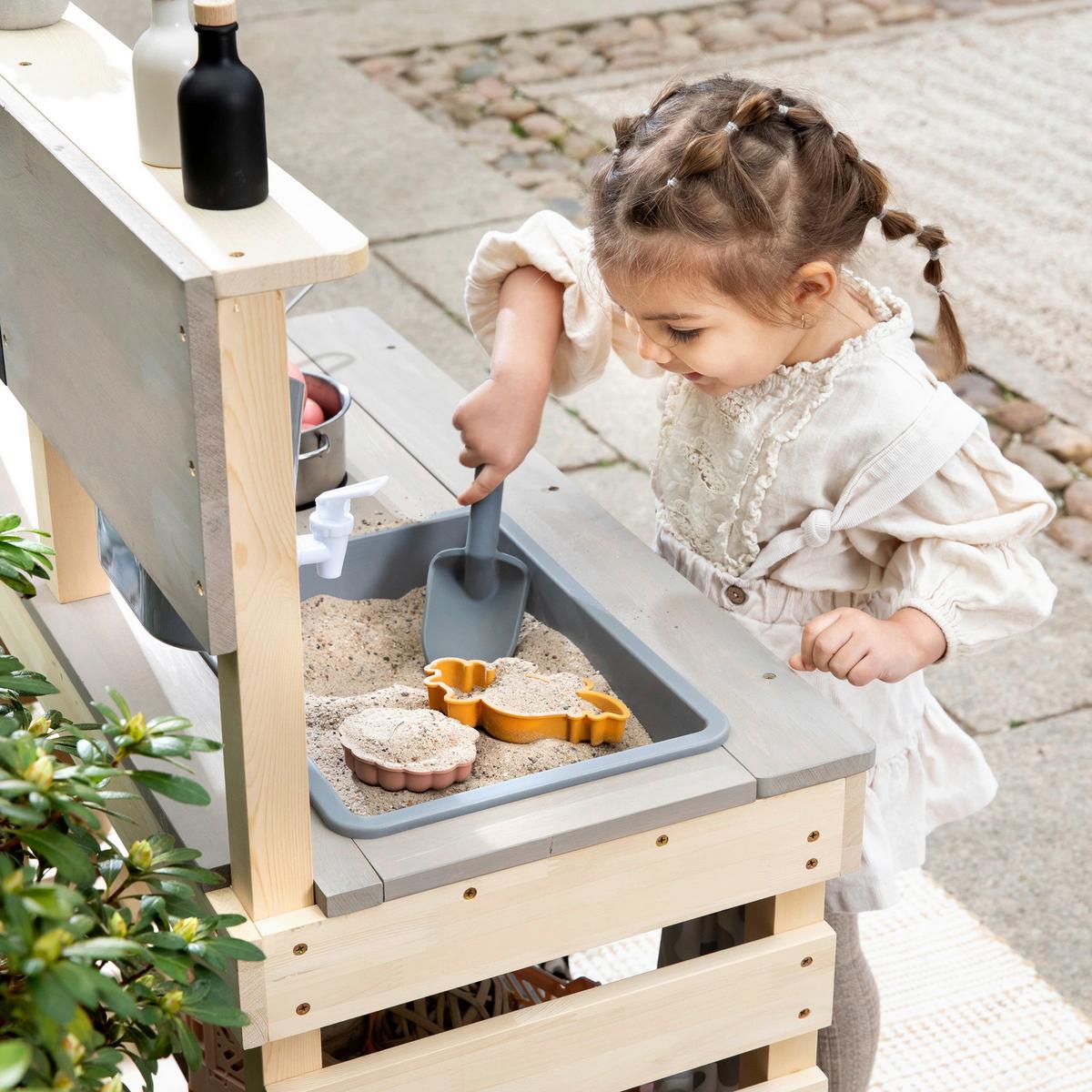 Kinderküche Muddy Buddy® - Birkefarben/Rosa, Basics, Holz (80/40/90cm) - MUDDY BUDDY