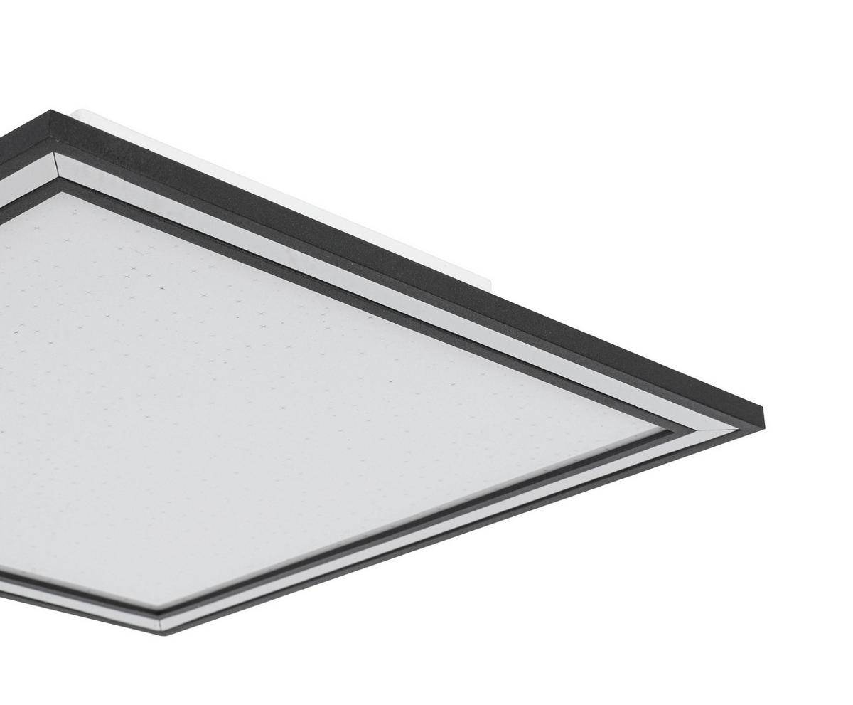 Led Mennyezeti Lámpa Robin - króm/fekete, Modern, műanyag/fém (30/30/6cm) - Luca Bessoni