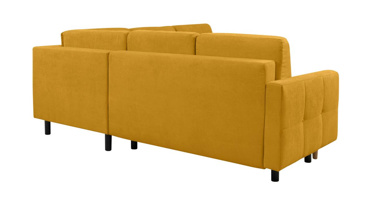 Ecksofa Noret, Gelb S: 242x242 Cm - Gelb/Buchefarben, Design, Textil (242/242cm) - MID.YOU