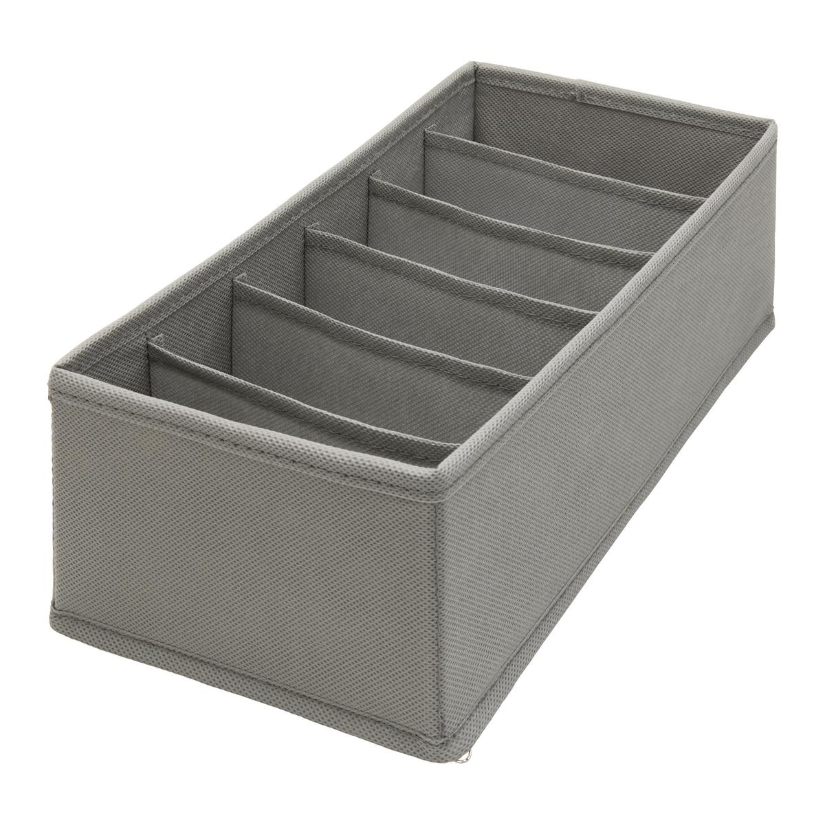 Sada úložných boxov 4 ks - tmavosivá, Modern, textil/papier - Mömax